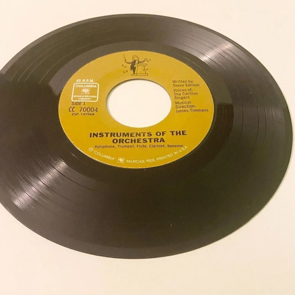 Vintage 1968 Instruments of the Orchestra 7  Inch Record and Book Columbia - Picture 14 of 16